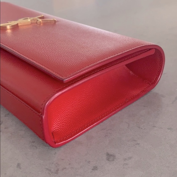 Saint Laurent red Cassandra clutch - Picture 5 of 8